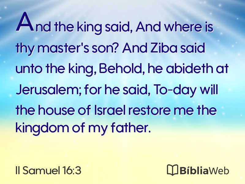 II Samuel 16:3 em imagem para compartilhar