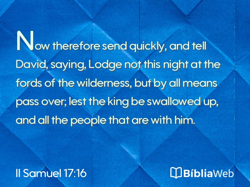 II Samuel 17:16 em imagem para compartilhar