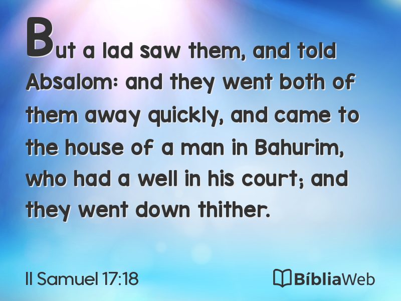II Samuel 17:18 em imagem para compartilhar