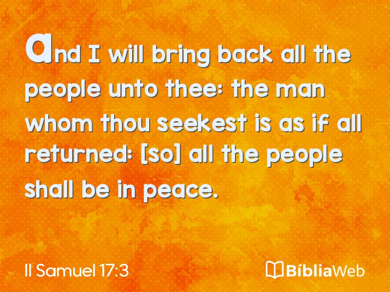 II Samuel 17:3 em imagem para compartilhar