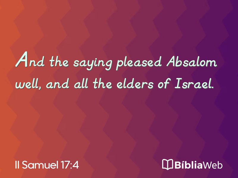 II Samuel 17:4 em imagem para compartilhar