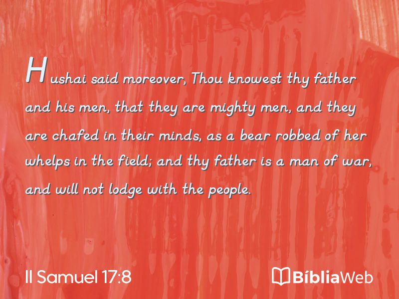 II Samuel 17:8 em imagem para compartilhar