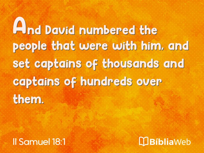 II Samuel 18:1 em imagem para compartilhar