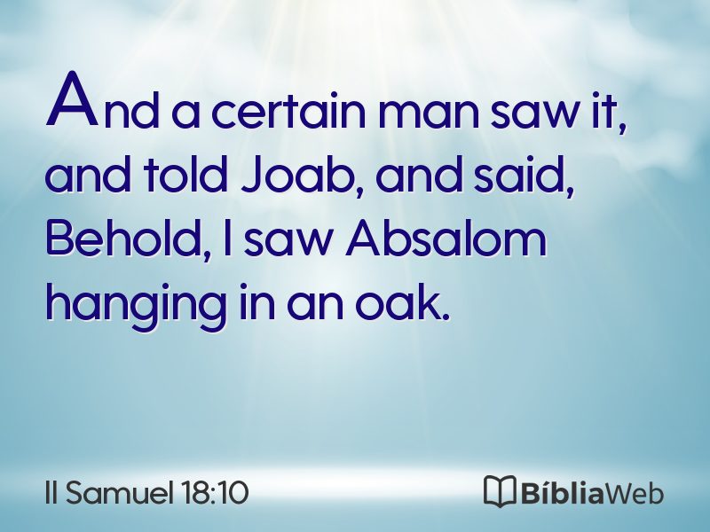 II Samuel 18:10 em imagem para compartilhar