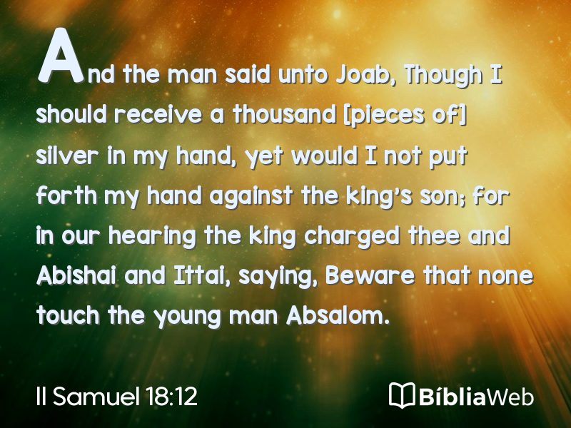 II Samuel 18:12 em imagem para compartilhar