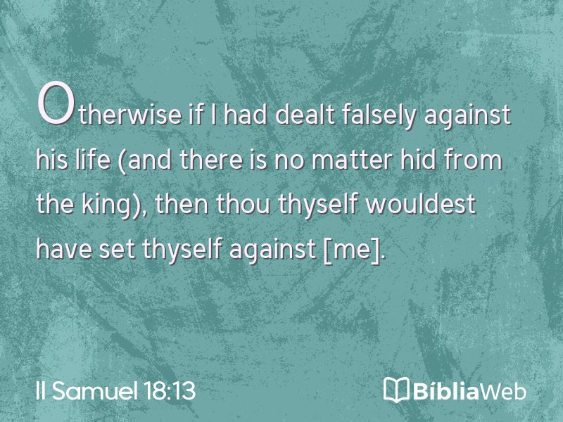 II Samuel 18:13 em imagem para compartilhar