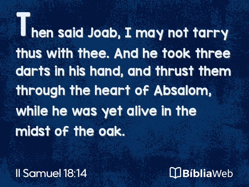 II Samuel 18:14 em imagem para compartilhar
