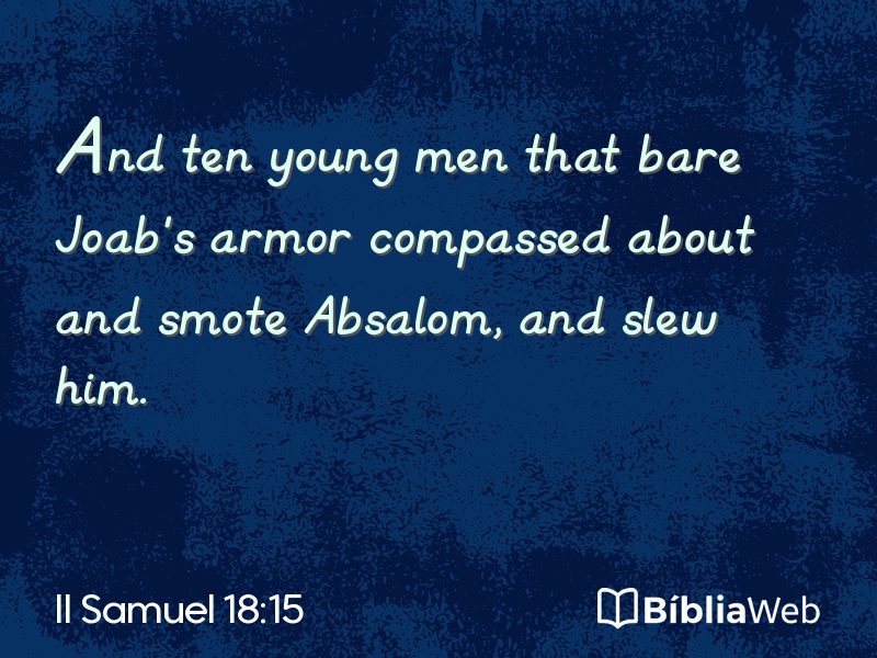 II Samuel 18:15 em imagem para compartilhar