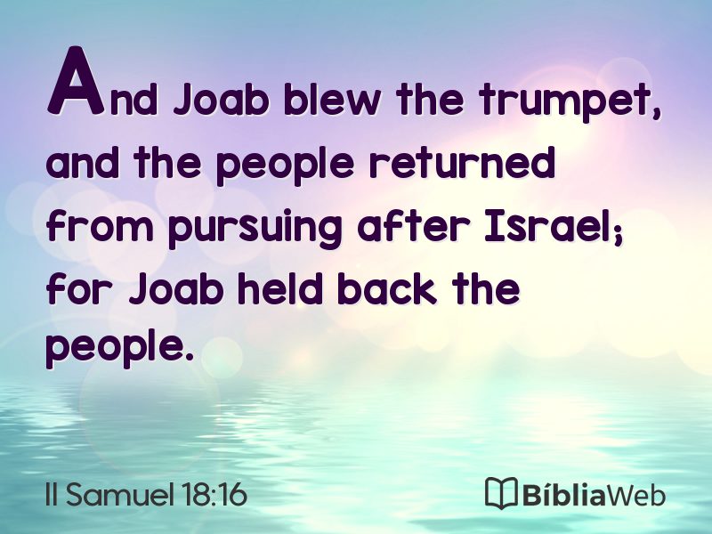 II Samuel 18:16 em imagem para compartilhar