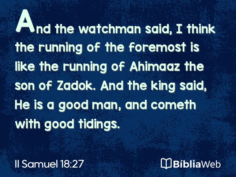 II Samuel 18:27 em imagem para compartilhar