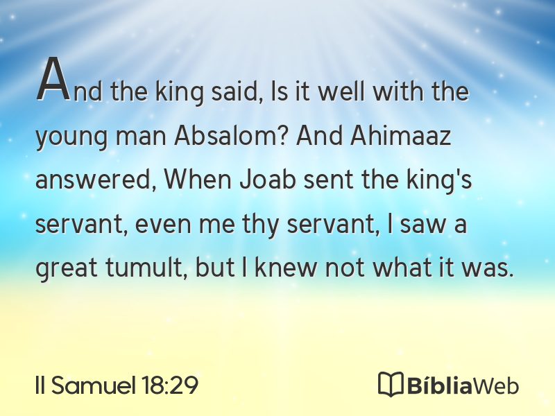 II Samuel 18:29 em imagem para compartilhar