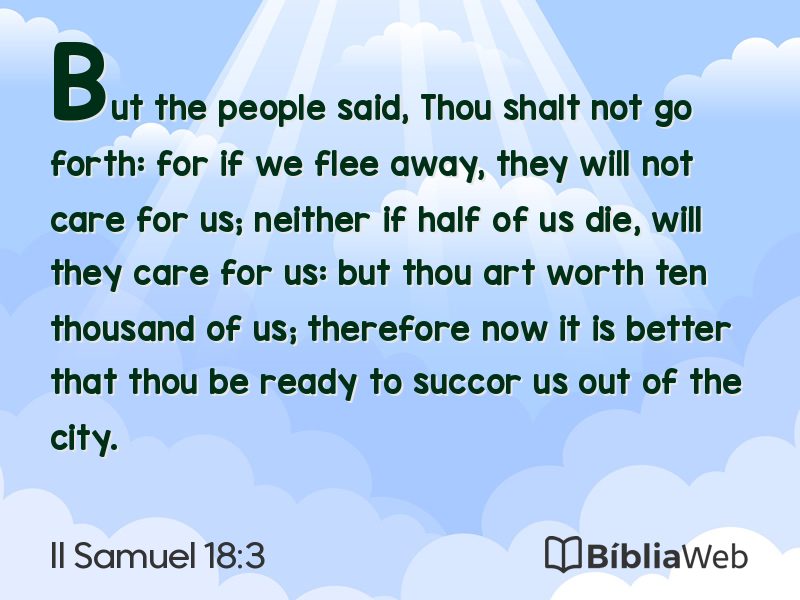 II Samuel 18:3 em imagem para compartilhar