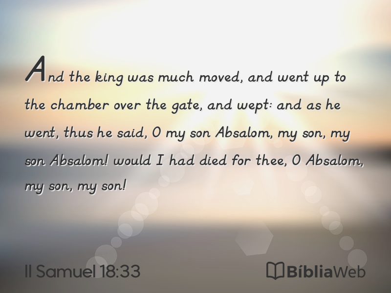 II Samuel 18:33 em imagem para compartilhar