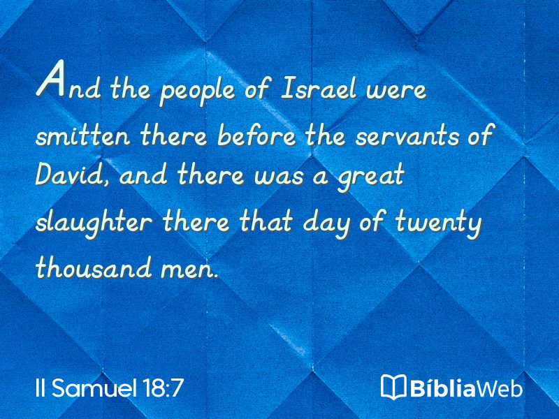 II Samuel 18:7 em imagem para compartilhar