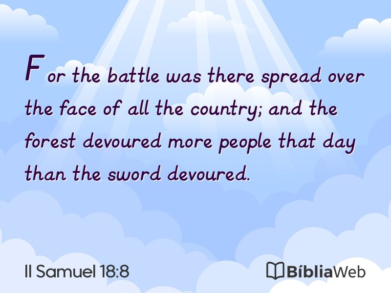 II Samuel 18:8 em imagem para compartilhar