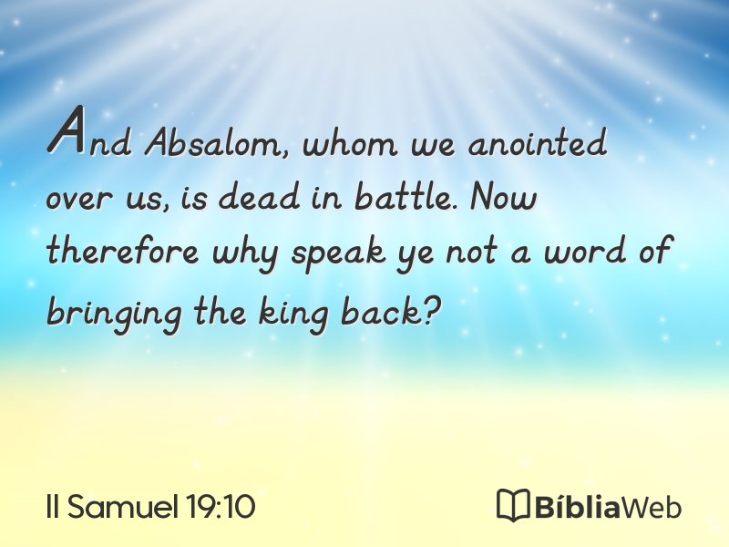 II Samuel 19:10 em imagem para compartilhar