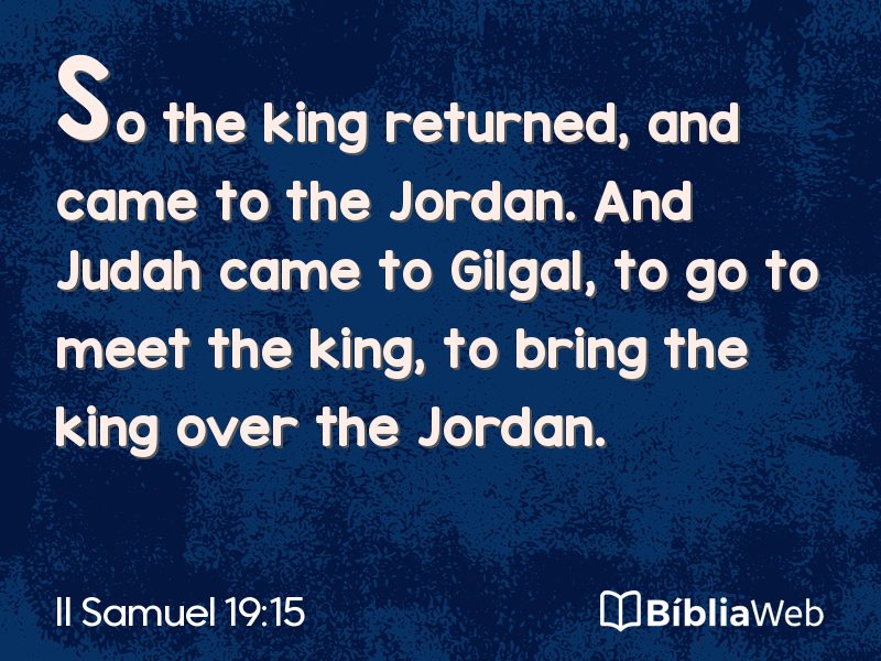 II Samuel 19:15 em imagem para compartilhar