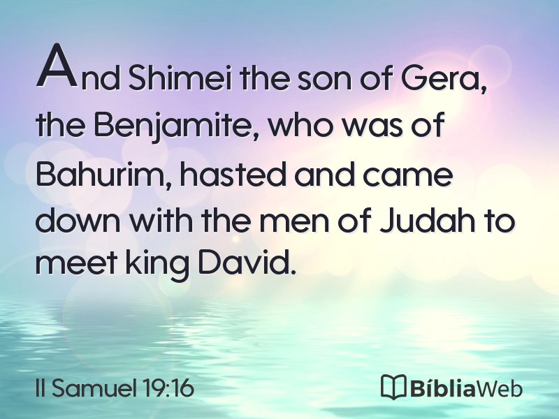 II Samuel 19:16 em imagem para compartilhar