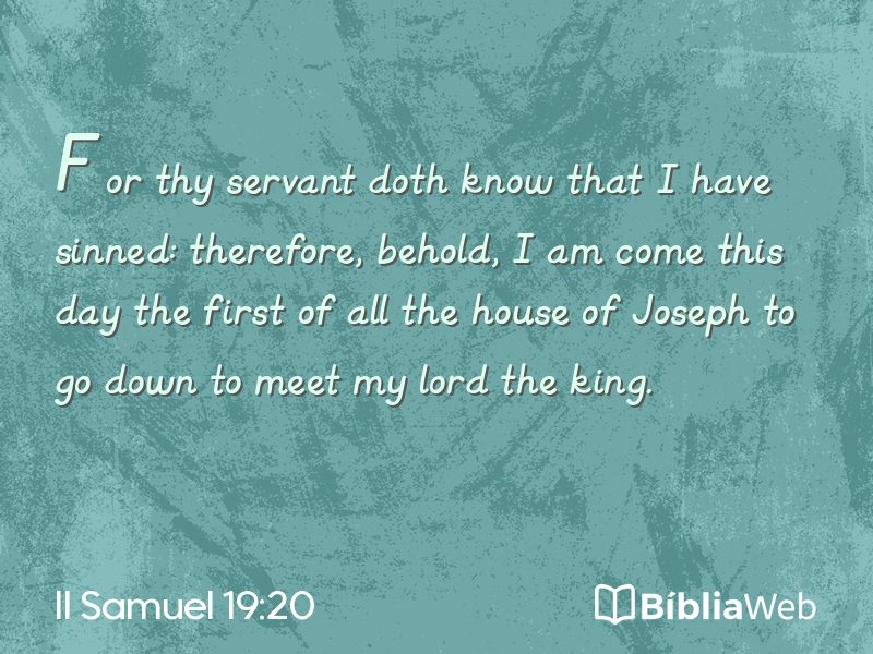 II Samuel 19:20 em imagem para compartilhar