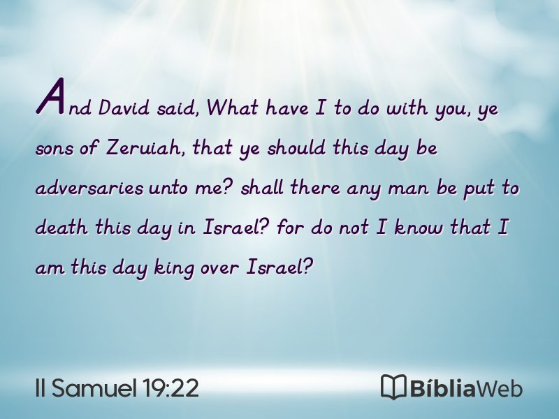 II Samuel 19:22 em imagem para compartilhar