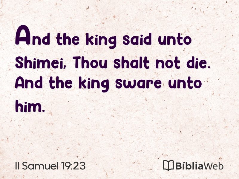 II Samuel 19:23 em imagem para compartilhar