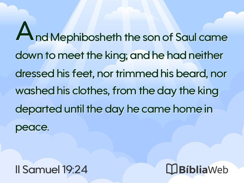 II Samuel 19:24 em imagem para compartilhar