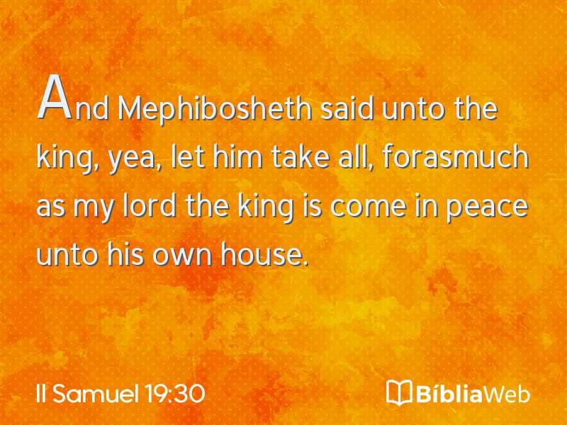 II Samuel 19:30 em imagem para compartilhar