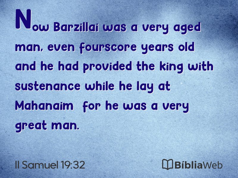 II Samuel 19:32 em imagem para compartilhar