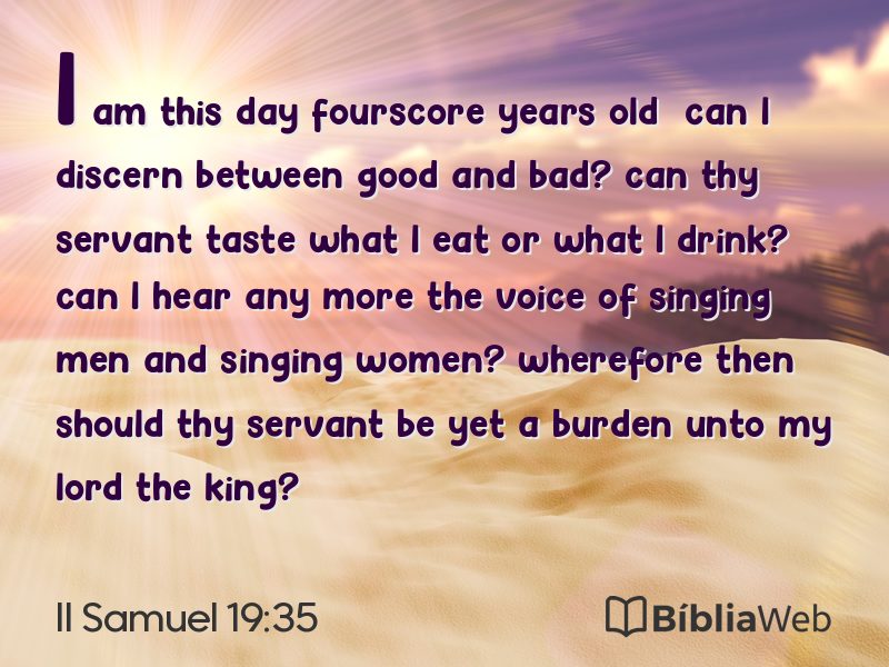 II Samuel 19:35 em imagem para compartilhar