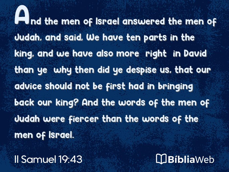 II Samuel 19:43 em imagem para compartilhar