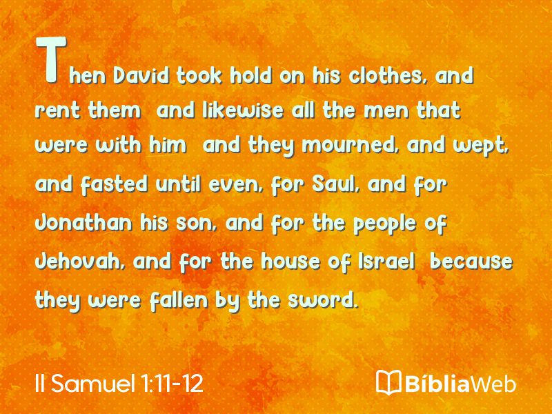II Samuel 1:11-12 em imagem para compartilhar