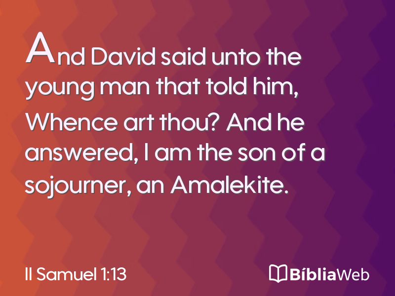 II Samuel 1:13 em imagem para compartilhar