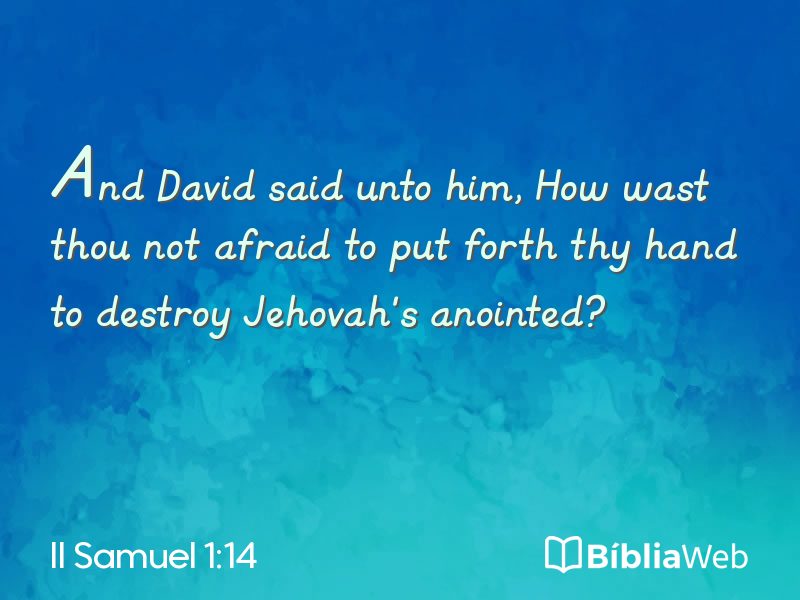 II Samuel 1:14 em imagem para compartilhar