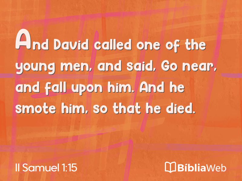 II Samuel 1:15 em imagem para compartilhar