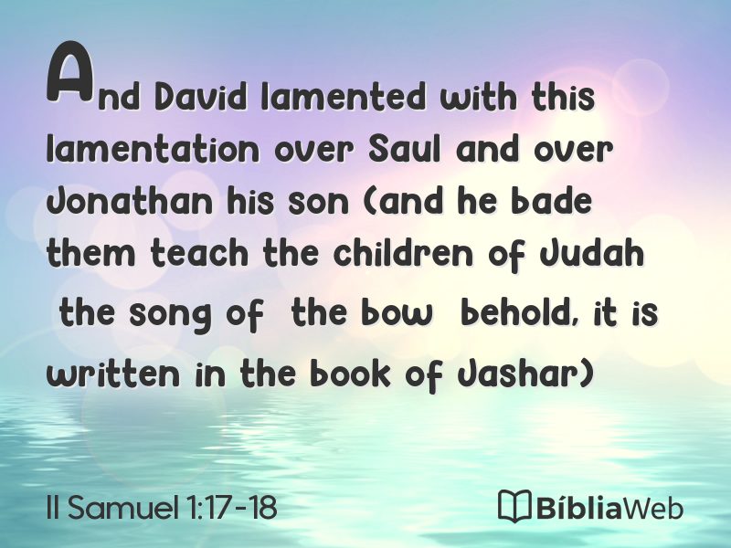 II Samuel 1:17-18 em imagem para compartilhar