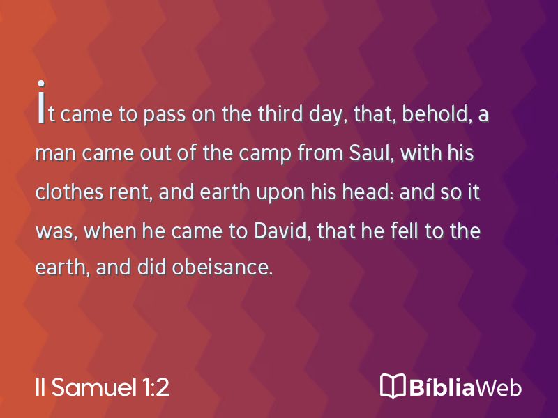 II Samuel 1:2 em imagem para compartilhar