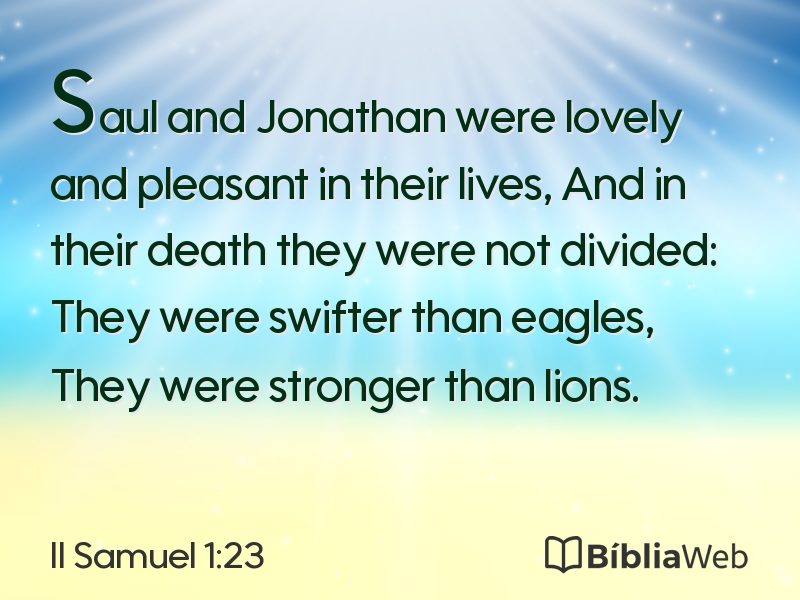 II Samuel 1:23 em imagem para compartilhar