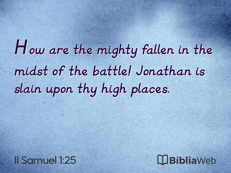 II Samuel 1:25 em imagem para compartilhar