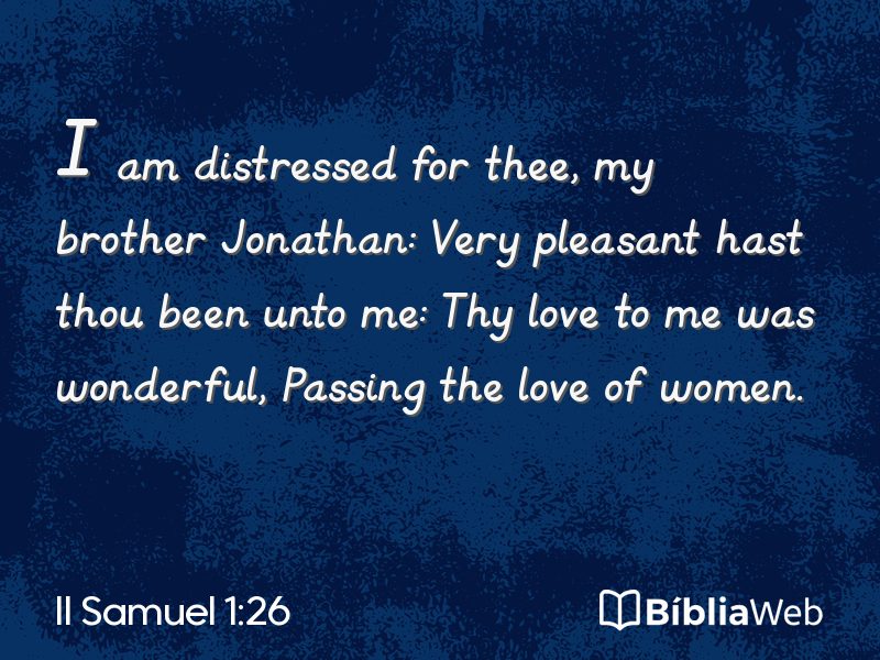 II Samuel 1:26 em imagem para compartilhar