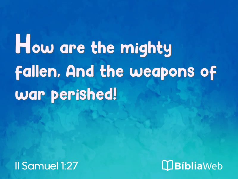 II Samuel 1:27 em imagem para compartilhar