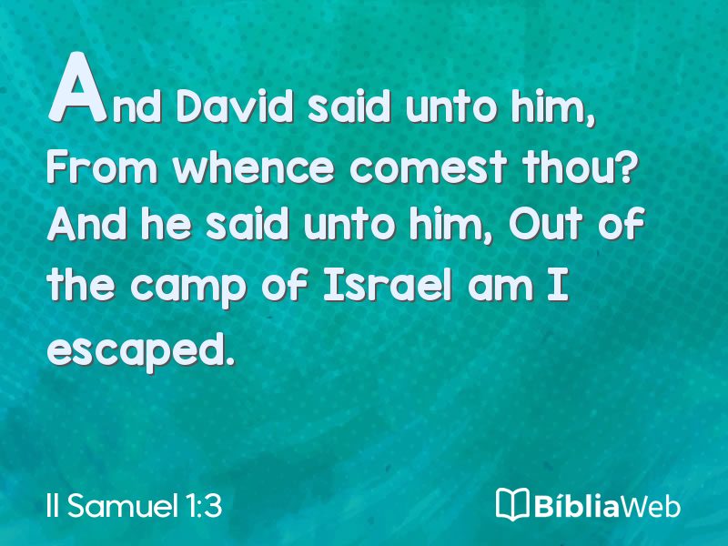 II Samuel 1:3 em imagem para compartilhar