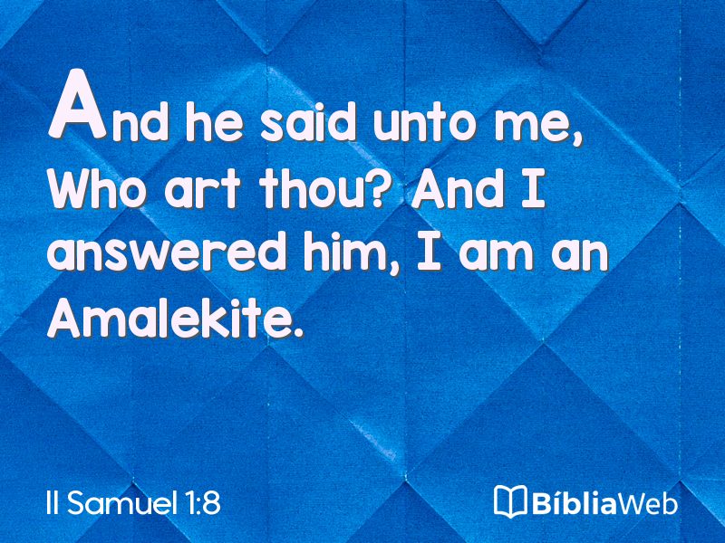 II Samuel 1:8 em imagem para compartilhar