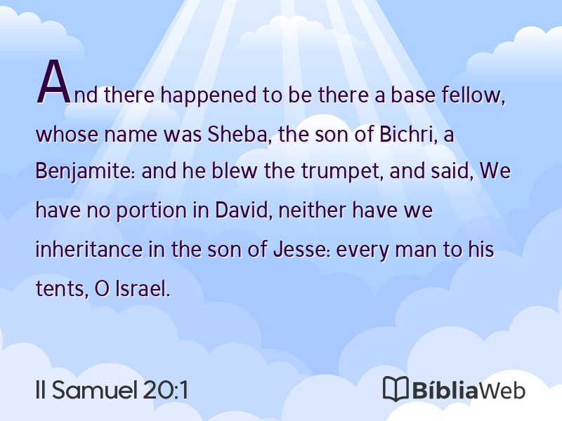 II Samuel 20:1 em imagem para compartilhar