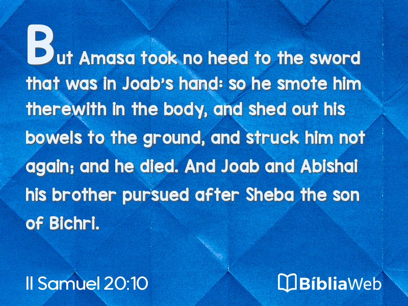 II Samuel 20:10 em imagem para compartilhar