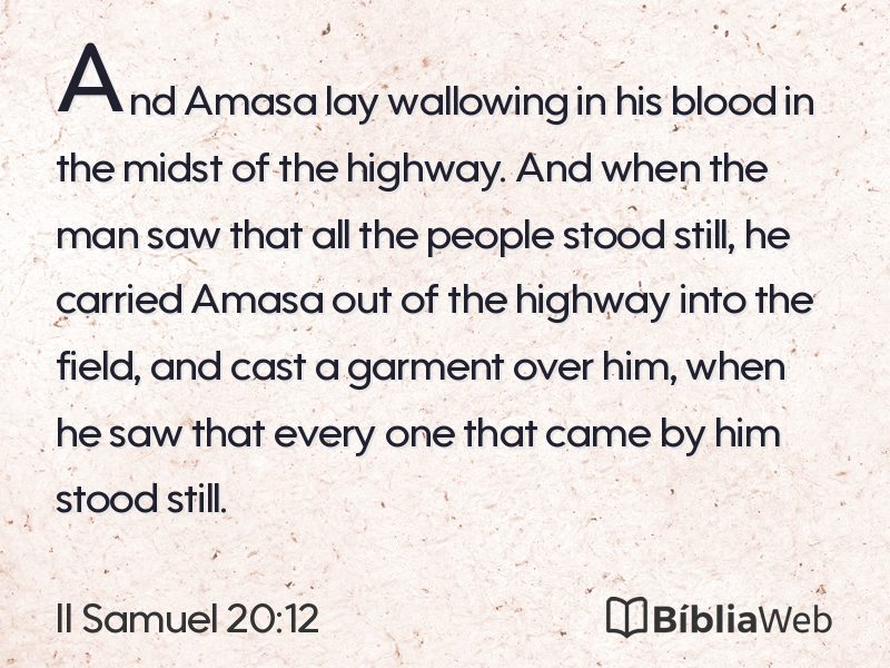 II Samuel 20:12 em imagem para compartilhar