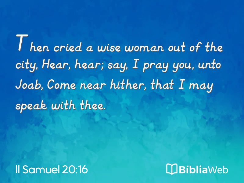 II Samuel 20:16 em imagem para compartilhar