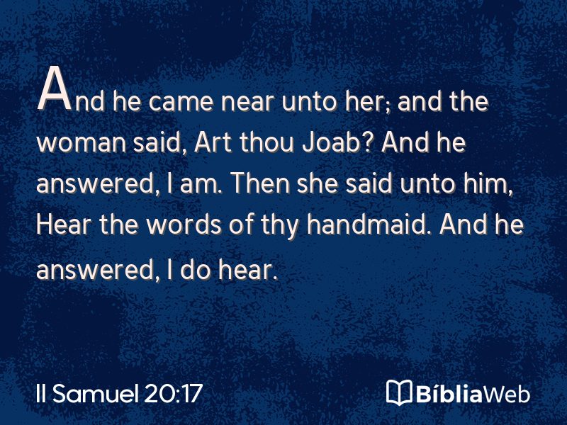 II Samuel 20:17 em imagem para compartilhar