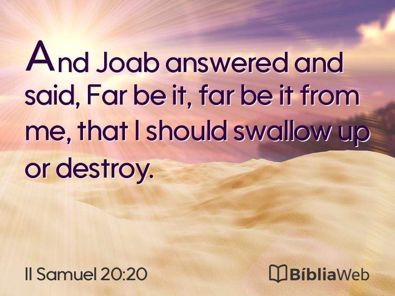 II Samuel 20:20 em imagem para compartilhar