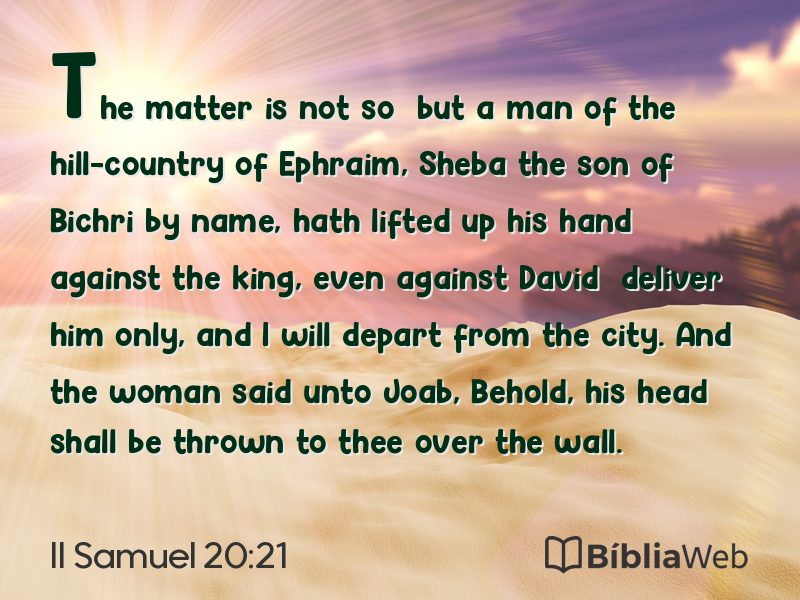 II Samuel 20:21 em imagem para compartilhar
