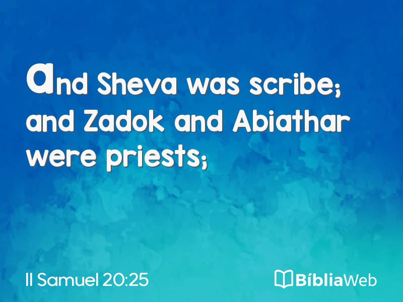 II Samuel 20:25 em imagem para compartilhar